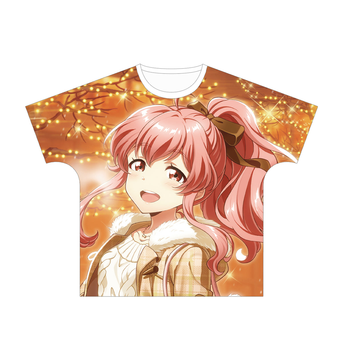 描き下ろしイラスト 西園ホノカ 冬のデート服Ver. フルグラフィックTシャツ ユニセックスサイズ