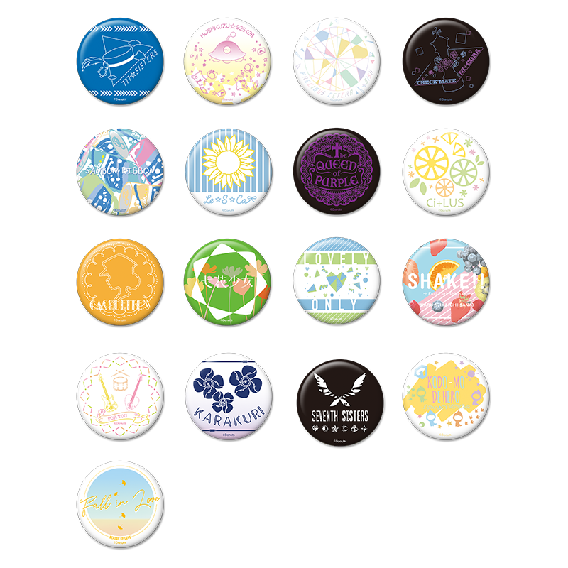 sss　キーホルダー7種✕5セット、缶バッジ7種✕9セット バッジ類 – Tokyo 7th Sisters Official Online Store